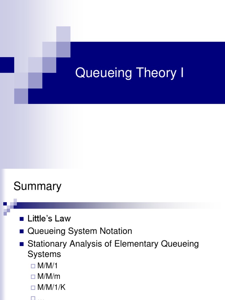 QueueingTheory I | PDF | Systems Science | Applied Mathematics