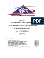 FIS 4703 Pemprosesan Produk Akuatik Fakulti Perikanan Dan Akua-Industri Laboratory Report Lab 7: Nuget Ikan Group 12