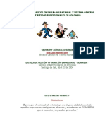 CONCEPTOS BÁSICOS EN SALUD OCUPACIONAL Y SISTEMA GENERAL DE RIESGOS PROFESIONALES EN COLOMBIA