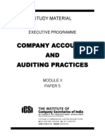 Company Accounts and Auditing Practices (Module II Paper 5)