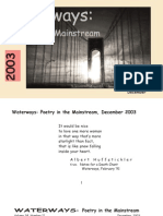 Waterways: Poetry in The Mainstream Vol.24no.11