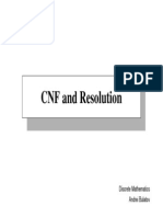 CNF and Resolution: Discrete Mathematics Andrei Bulatov