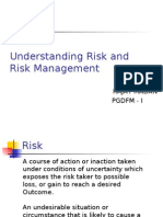 Understanding Risk and Risk Management: Rajat Madan PGDFM - I