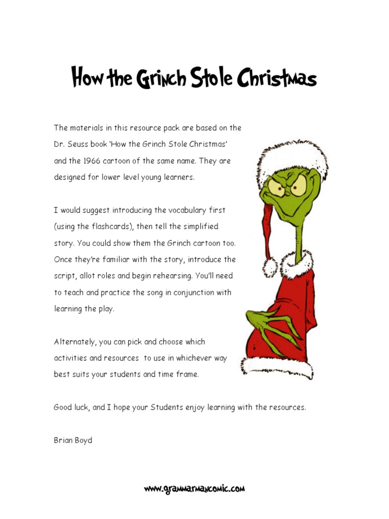 Grinch Christmas Leisure Free 30day Trial Scribd
