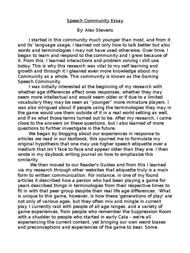 Community supplemental essay picture