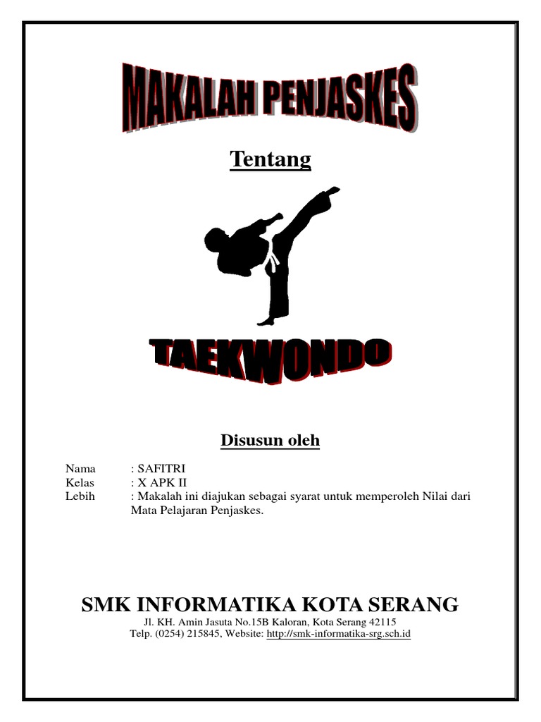 Contoh Cover Makalah Penjas Smk Informatika Kota Serang