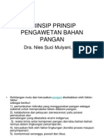 Prinsip Prinsip Pengawetan Bahan Pangan