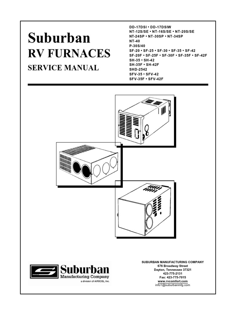 Suburban RV FURNACES SERVICE MANUAL | Thermostat ... manufactured home electrical wiring diagram 