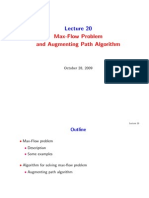 Max-Flow Problem and Augmenting Path Algorithm