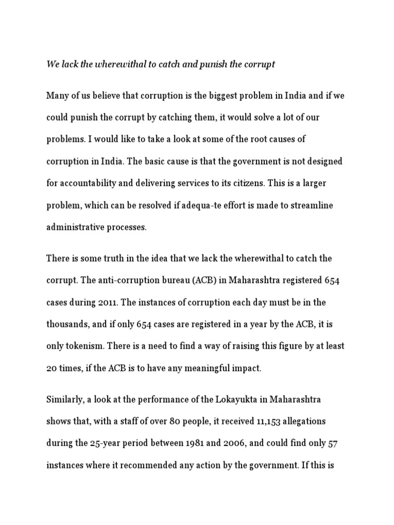 Consequences of corruption picture