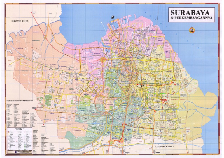 Peta Surabaya (Surabaya Map) | PDF | Language Arts & Discipline ...