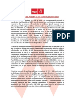 Manifiesto del PSOE en el Día Mundial del Sida 2013