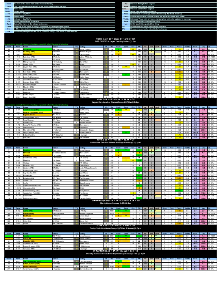 Horse Racing Performance Analysis | PDF