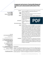 Management and Outcome of Antenatally Diagnosed