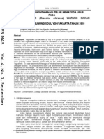 Identifikasi Kontaminasi Telur Nematoda Usus Pada SAYURAN KUBIS (Brassica Oleracea) WARUNG MAKAN Lesehan Wonosari Gunungkidul Yogyakarta Tahun 2010