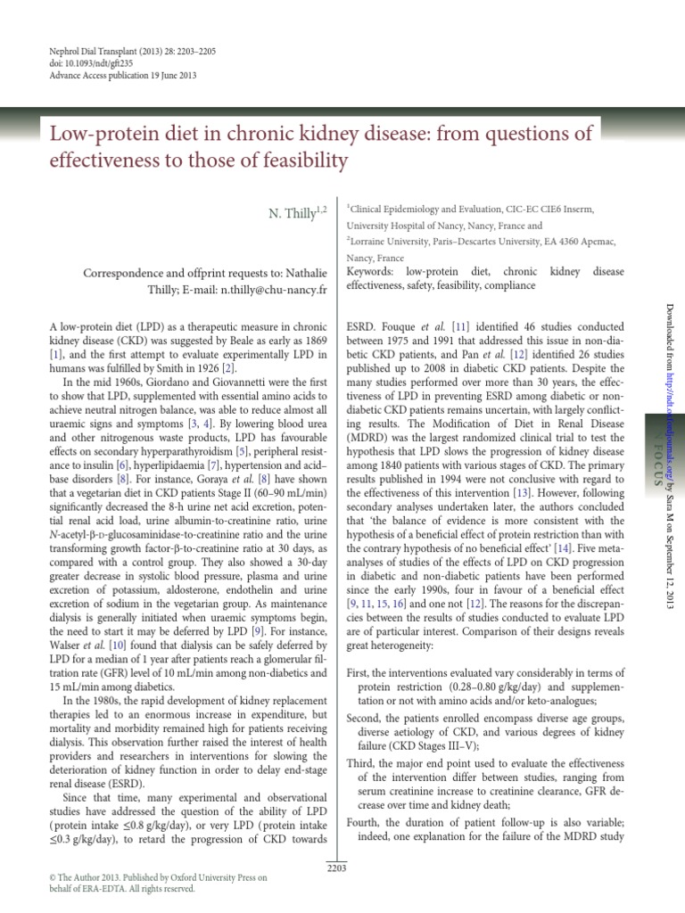 DIET in Chronic Kidney Disease | PDF | Chronic Kidney Disease | Nephrology