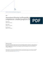Assessment of Tourism and Hospitality Management Competencies - A