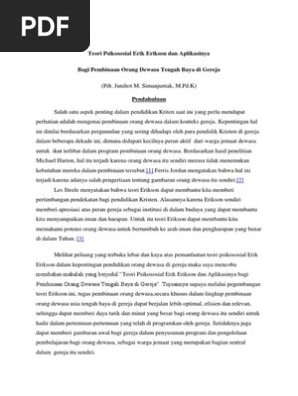 Teori Psikososial Erik Erikson Pdf