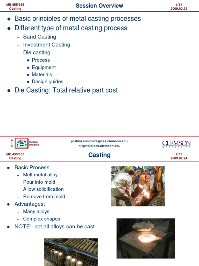 Casting process and different types of castings Casting (Metalworking