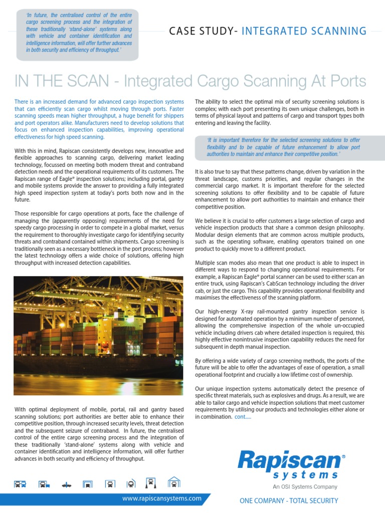 Rapiscan Integrated Cargo Scanning | Download Free PDF | Cargo ...