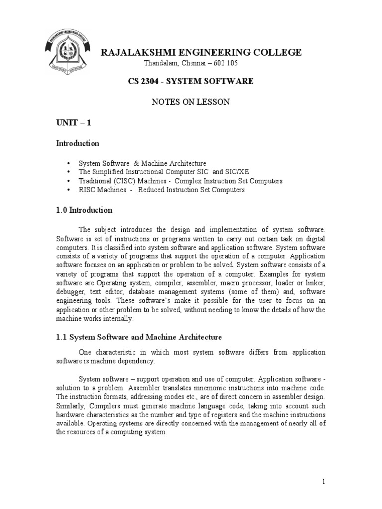 System Software PDF Computer Libraries Computer Architecture