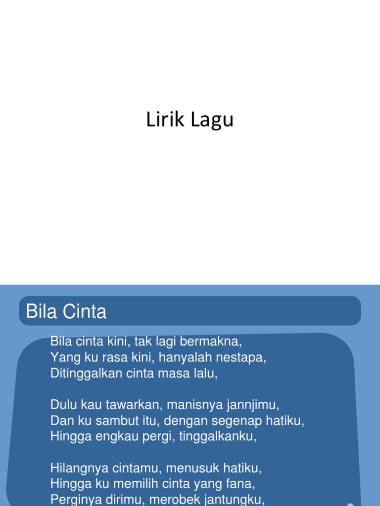 Lirik Lagu Pdf