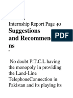 Internship Report Page 40: Suggestions and Recommendatio Ns