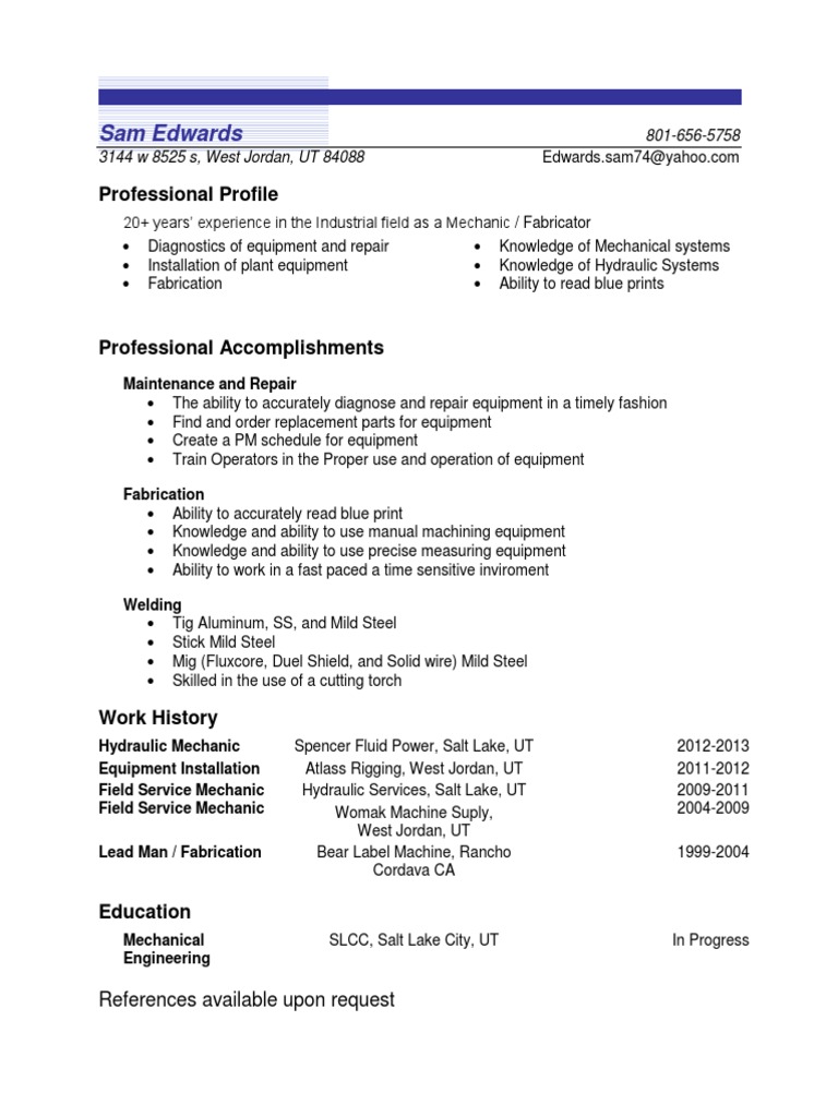 Sam Edwards Resume | PDF