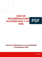 Guia de Recomendaciones de Accesibilidad y Calidad Web 2009