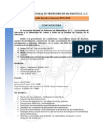 Convocatoria Congreso Nacional Matematicas