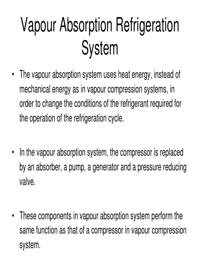 Vapour Absorption Refrigeration System PDF Heat Exchanger