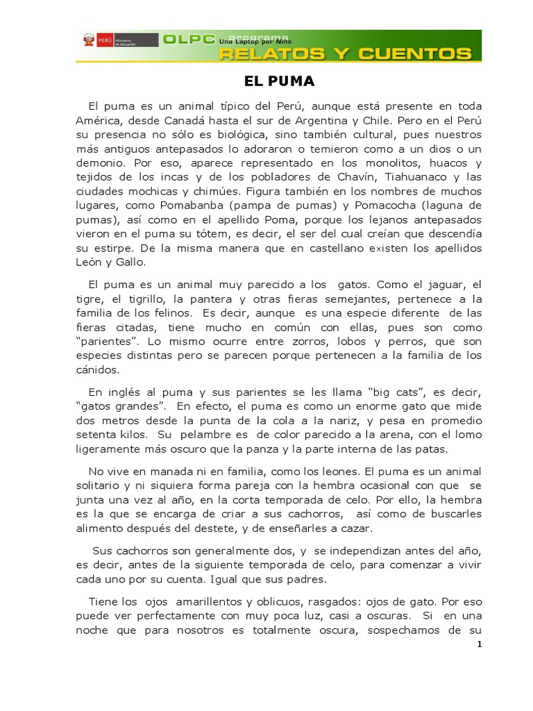 El+Puma+ ++Elmo+Ledesma+Zamora | PDF | Puma | Gatos