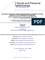 Strivings For Romantic Intimacy Following Partner Complaint or Partner Criticism A Terror Management Perspective