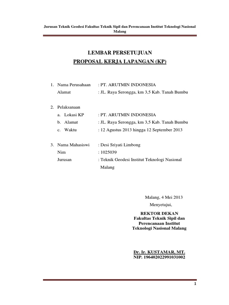 proposal kerja praktek