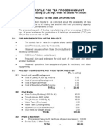 Project Profile For Tea Processing Unit: Genarator Room & Workshop