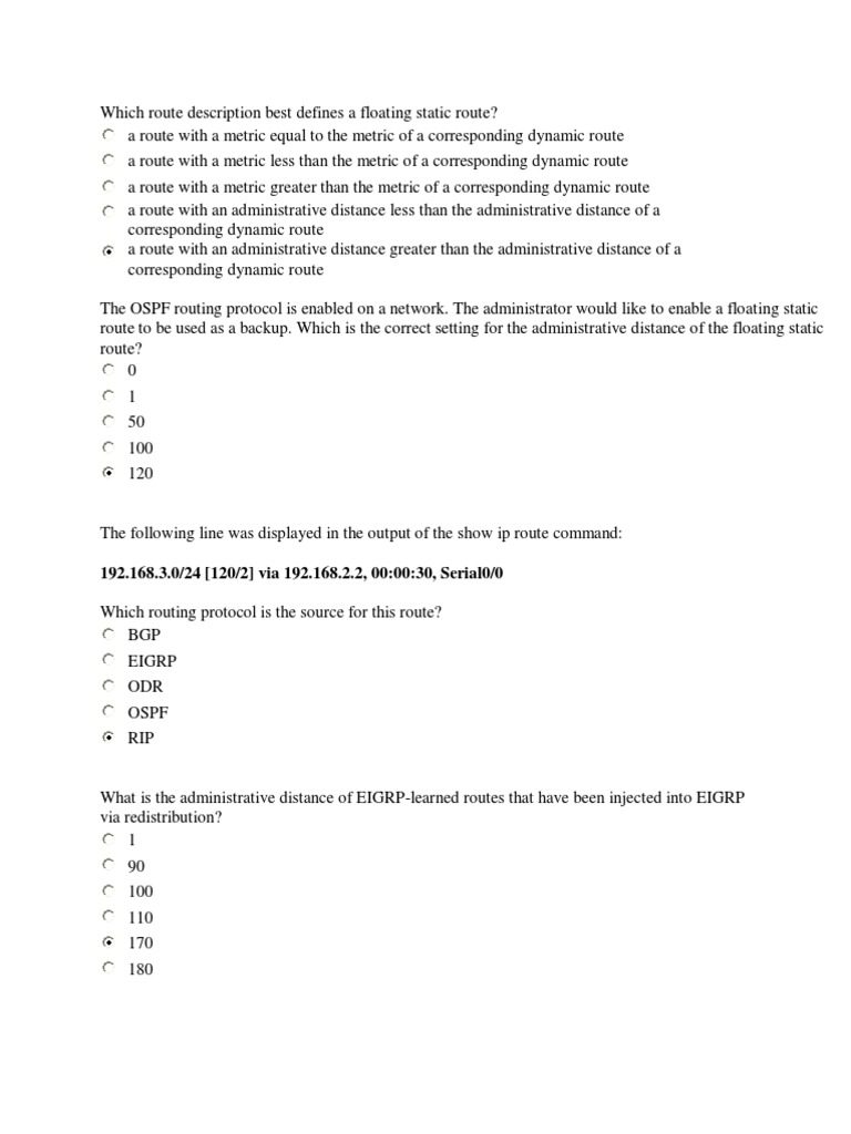 ROUTE Chapter 1 CCNP ROUTE Version 6 0 PDF | PDF | Computer Network ...
