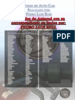 Comandos de AutoCad en Español e Ingles por Pedro Luis Ruiz (Permitida Impresión)