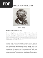 DEWEY, John (1927) O público e seus problemas. Excertos - Em busca do público