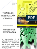 Técnicas de investigación criminal