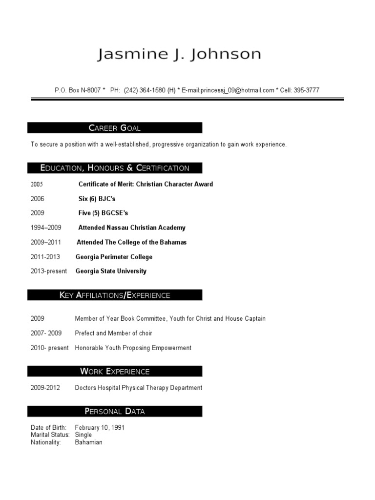 Career Goals and Education Summary | PDF