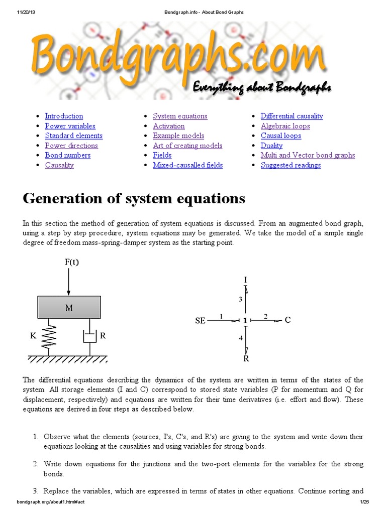 Bond Graph Force Mechanical Engineering