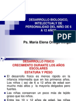 Desarrollo Biologico, Intelectual, Personalidad de 6 A 12 Años