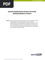 Extreme Standby Router Protocol and Virtual Routing Redundancy Protocol