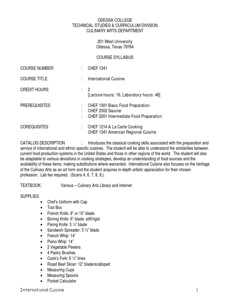 International Cuisine PDF Mexican Cuisine Italian Cuisine