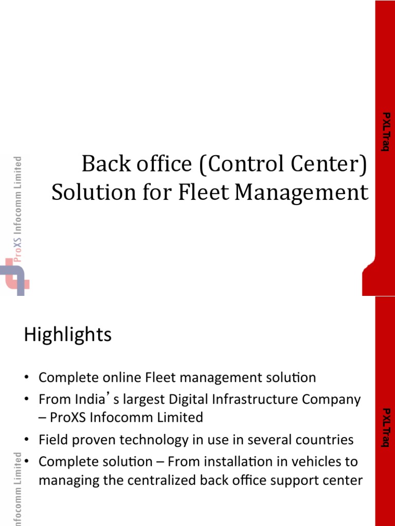PXLTraq: Fleet Management Solution | PDF | Software | Areas Of Computer ...