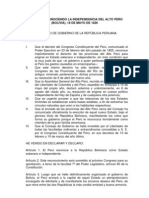 Reconocimiento de Bolivia Por Bolívar, Como Dictador Del Perú