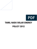 Tamilnadu Solar Energy Policy 2012