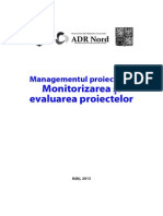 Monitorizarea Și Evaluarea Proiectelor / Broșură ADR Nord