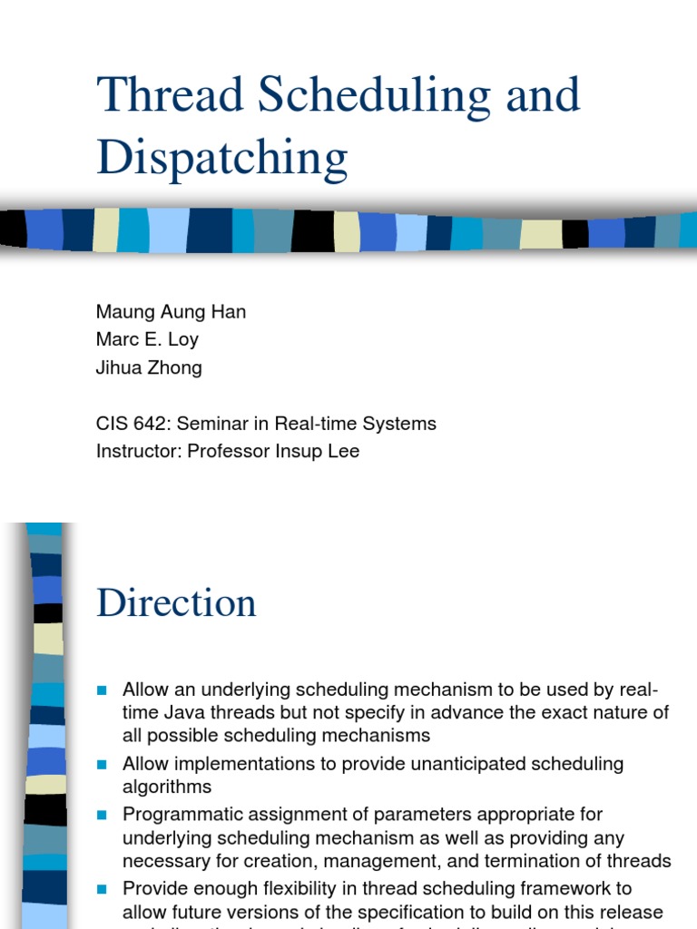 Real-Time Thread Scheduling Framework | PDF | Scheduling (Computing ...