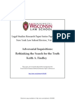 Adversarial Inquisitions: Rethinking The Search For The Truth Keith A. Findley